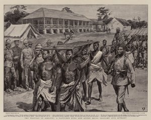 Ashanti的麻烦，被捕的国王和女王被带入Kumassi